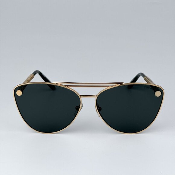 Versace VE2267 100287 BRAND NEW Sunglasses Gold Dark Gradient Pilot Unisex - Picture 5 of 10